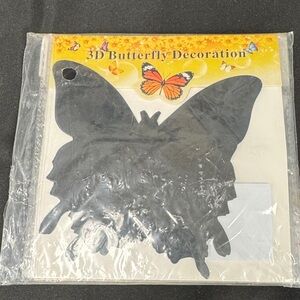 3D Butterfly Wall Decoration - Black 48 pieces with sticky tape wall decor